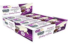 Novo Nutrition | Protein Wafer Bar | Pack of 12 x 40g | Cookies & Cream Flavour | Healthy Crispy Wafer Snack with High Protein and Real Belgian White Chocolate | Suitable for Vegetarians