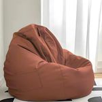 KAM'S LIEU Faux Leather 4XL Bean Bag Cover (Withouit Beans) Only Color- (TAN)