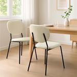 Navaris Boucle Dining Chairs, Set o