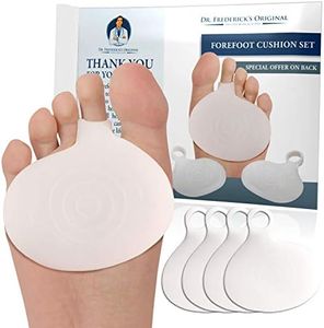 Dr. Frederick's Original Metatarsal Pads - 4 Pieces - Ball of Foot Cushions for Rapid Pain Relief - Gel Foot Pads - Shoe Inserts for Men and Women