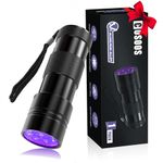 COSOOS Black Light UV Flashlight, 12 LED Handheld Black Light, Small UV Lights 395nm, Portable Pet Stain Detector for Dog Urine, Scorpions, and Bed Bugs.