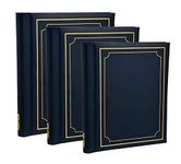 3 x Arpan Self Adhesive Large Photo Albums Totaling 60 Sheets 120 Sides - (Blue)