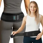 Vive Back Brace For Men & Women - Lower Sciatica Pain Relief - SI Belt Sacroiliac Support - Joint Strap Products - Hip Thrust Aid - Lumbar Support - For Herniated Disc, Scoliosis, Pelvic Floor, Waist