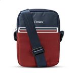 ELMIRA Sling Bag for Men - Stylish Crossbody Passport Messenger with Water-Resistant Design, Shockproof Pocket - Ideal for Travel, Office, Business - Adjustable Strap, (Navy blue and Maroon)