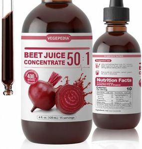 VEGEPEDIA 50:1 Beet Juice Concentrate Liquid Drops, 400mg Nitrates Per Serving, Naturally Smooth Beetroot Flavor, Non-GMO, Vegan, Gluten-Free, Zero Sugar, No Alcohol, 15 Servings, 4 Fl Oz
