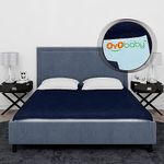 OYO BABY Waterproof Quick Dry Sheet for Baby| Bed Pad | Baby Bed Protector Sheet for Toddler Children (Double Bed Size (260cm X 200cm), Dark Blue)