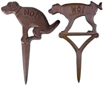 Esschert Design Cast Iron Dog Yard Signs, Brown