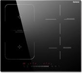 Karinear Induction Hob, Upgraded 4 Zones Electric Hob 60 cm with Boost Function, 7200W Slider Control with Flex Zone