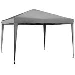 VonHaus Pop Up Gazebo 3 x 3m – Outdoor Garden Marquee Shelter Canopy with No Sides, Storage Bag, Leg Weight Bags, Pegs & Cords – Waterproof, Heavy Duty Steel Frame, Easy No Tool Assembly