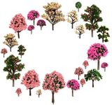 29pcs Mixed Model Trees, 1.5-5 inch