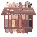 Best Pro Eyeshadow Palette Makeup - Matte + Shimmer 16 Colors - Highly Pigmented - Professional Nudes Warm Natural Bronze Neutral Smoky Cosmetic Eye Shadows - Lamora Au Naturel