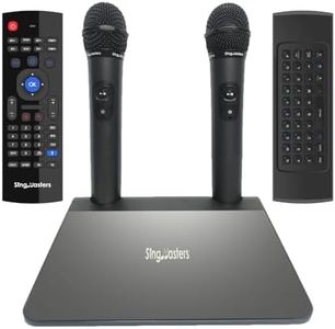 SingMasters SM-900 PRO Filipino Tagalog English Karaoke Machine,18K Tagalog & English Songs,Android TV Smart Karaoke,Dual Wireless Mics,Wi-Fi,YouTube Karaoke Singing,Video Recording,Apps