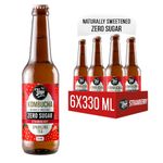 Toyo Kombucha - Sparkling Fermented Tea | Strawberry Zero Sugar | 330Ml (Pack Of 6) - Rich In Probiotics And Antioxidants, 3.8 kilograms