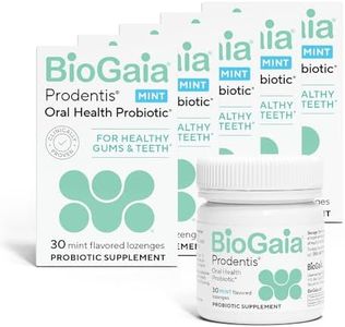 BioGaia Prodentis Mint Lozenges, Probiotic for Daily Oral Health, Promotes Heathy Teeth and Gums, Fights Bad Breath, Alcohol Free, 30 Lozenges, 5 Pack