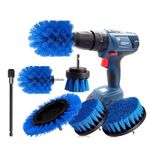 Brush Attachment Drill Set 6 Pieces Extended Drill Brushes Attachment Cleaning Brush Rim Brush Scrubber Cleaning Brush Kit for Rims, Bathtub, Tiles, Kitchen, Car, Sofa Corners & Grill