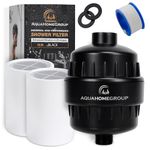 AquaHomeGroup 20 Stage Shower Filter with Vitamin C E for Hard Water - High Output Shower Water Filter to Remove Chlorine and Fluoride - 2 Cartridges Included -Consistent Water Flow Showerhead Filter