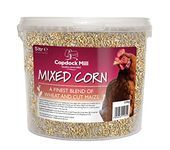 Copdock Mill Mixed Corn Poultry Feed 3.5kg / 5 Litre Tub – Poultry Food for Chickens and Adult and Laying Poultry, Ducks, Geese, Bantams – 100% Natural