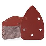 LIZMOF Mouse Sander Sandpaper, Aluminum Oxide Sanding Pads for High Speed Sanding Machine, Sander Pads with 40, 80, 120, 180, 240 Assorted Grits for Efficient& Durable Use, 50PCS
