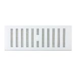 MAP Adjustable Plastic Air Vent Grille With Flyscreen Cover, White, 9" x 3"