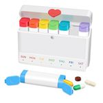 Cruxer Pill Boxes 7 Day 2 Times a Day, Dual-Protection Am Pm Weekly Pill Box 7 day, Daily 2 Times Medication Organizer, Travel-Friendly Pill Organiser, Tablet Organiser for Vitamin Supplement Medicine