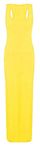 Crazy Girls Womens Long Racer Back Jersey Ladies Maxi Dress Yellow