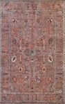 Luria Rugs Easy Care 4' x 6' Non-Slip Small Area Rug for Kitchen, Entryway, Bedroom, Living Room, Office - Traditional Boho, Moreno Collection - Cinnamon/Multi