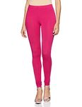 Wonder Shades Premium Ultra Soft Cotton Lycra Leggings for Women and Girls (XXL, Fushia)