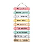 Artvibes Decorative Motivational Quotes Printed Mdf Wooden Wall Hanging | Living Room | Home Decor Items| Gifts | Wall Art For Hall | Modern Wall Decoration Accessories for Home Decoration (WH_9301N)