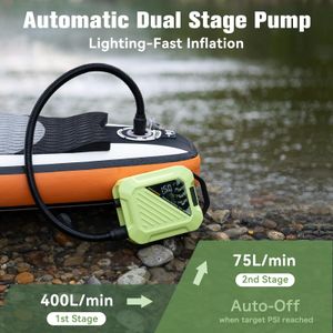 anoutway Rechargeable SUP Pump – 20PSI Quick Electric Paddle Board Air Pump