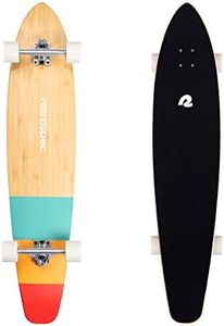 Retrospec Zed Longboard Skateboard Complete Cruiser | Bamboo & Canadian Maple Wood Cruiser w/Reverse Kingpin Trucks for Commuting, Cruising, Carving & Downhill Riding