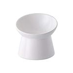 White Small Ceramic Raised Cat Bowl