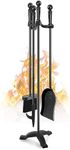 Gtongoko Fireplace Tools Set 4 Pcs 