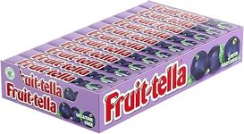 Fruittella Blackcurent Flacour Delicious Chewy Candies Made Using Real Fruit Juice (20 Sticks 36g) 720g Box Travel Pack
