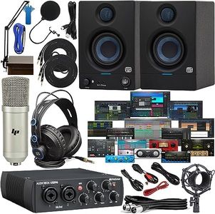 Presonus AudioBox 96 Audio Interface with Newest Studio One Prime & Studio Magic Plug-in Suite Software and New Designed Eris 3.5BT Pair Studio Monitors & Adjustable Boom Arm Kit + HD7 Headphones