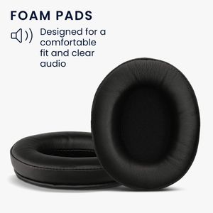 kwmobile Replacement Ear Pads for HyperX Cloud Stinger Headphones, Black