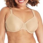 Playtex Women's Secrets Perfectly Smooth Underwire Bra,Nude Stripe,38C