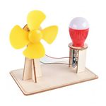SP Electron SP Electron Wind Turbine Generator Model with LED Bulb – DIY Science Project Kit for School Students | Renewable Energy Working Model | STEM Educational Toy