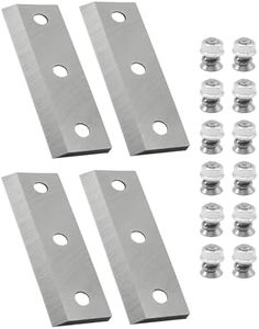 AWTURBO 4 Pack Wood Chipper Blades with Screw Compatible with Greatcircleusa GUO054 Mini Steel Wood Chipper, EFCUT C30, C30 Mini, C30 Lite&3-in-1 Wood Chippers Shredders,Landworks,Superhandy LCE12