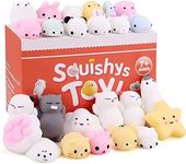 SEKEAHU Mochi Squishy Toys, 25Pcs Mochi Squishys Toy Party Favors, Easter Gifts for Kids Kawaii Easter Egg Fillers, Birthday Party Favors for Kids 4-8 8-12, Easter Baskets Stuffers Gifts