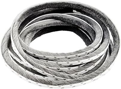 TamBee 787 Inch Self-Adhesive Pile Weatherstrip for Windows & Doors 3/8-Inch x 3/8-Inch x 65.6 ft, (20m, Grey)