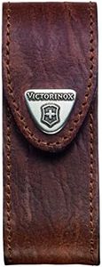 Victorinox Large Leather Belt Pouch, 10 cm Size, Brown