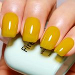 Firedeep Jelly Yellow Gel Nail Polish Sheer Yellow Nail Polish UV/LED Soak Off Gel Polish for Autumn and Winter 0.54 Fl Oz 1Pcs