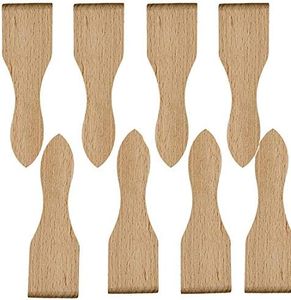 Wooden Raclette Spatula for Non-stick Pans | Baking Utensils Set | Kitchen Tools & Gadgets - Great Bakeware for Cooking (Set of 8)