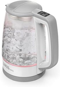 LIVINGbasics 1.7L Electric Kettle 1500W Glass Water Boiler with Auto Shut-Off and Boil-Dry Protection LED Indicator BPA Free