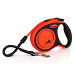 Flexi Xtreme Tape Orange & Black Small 5m Retractable Dog Leash/Lead for Dogs up to 20kgs/44lbs