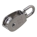 BQLZR M25 25mm Swivel Stainless Steel 304 Wire Rope Single-sheaved Pulley Block