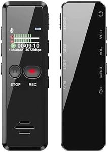 Liebssen Digital Voice Recorder with Playback, Enhanced Audio Dictaphone with One Touch, 8G 1536Kbps HD Recording Noise Reduction USB Charge MP3 Player Recorder for Lecture Interview Meeting