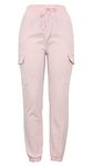 Barfly Fashion New Ladies Cargo Combat Stretch Casual Trousers Womens Slim Fit Sport Jogger (Baby Pink, 14)