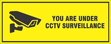 NS INVENTIVENESS - PVC Sticker Sign Board You Are Under CCTV Surveillance Sign Board - (Rectangle, 15 inch X 6 inch)