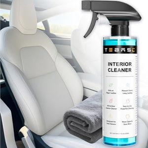 TEBASIC for Tesla interior cleaner, Stain Remover, Safe on Vegan Leather, Tesla Cleaning Products for Dash/Console/Door/Interior, Cleaning Kit for Tesla Model 3/Y/S/X accessories 2025